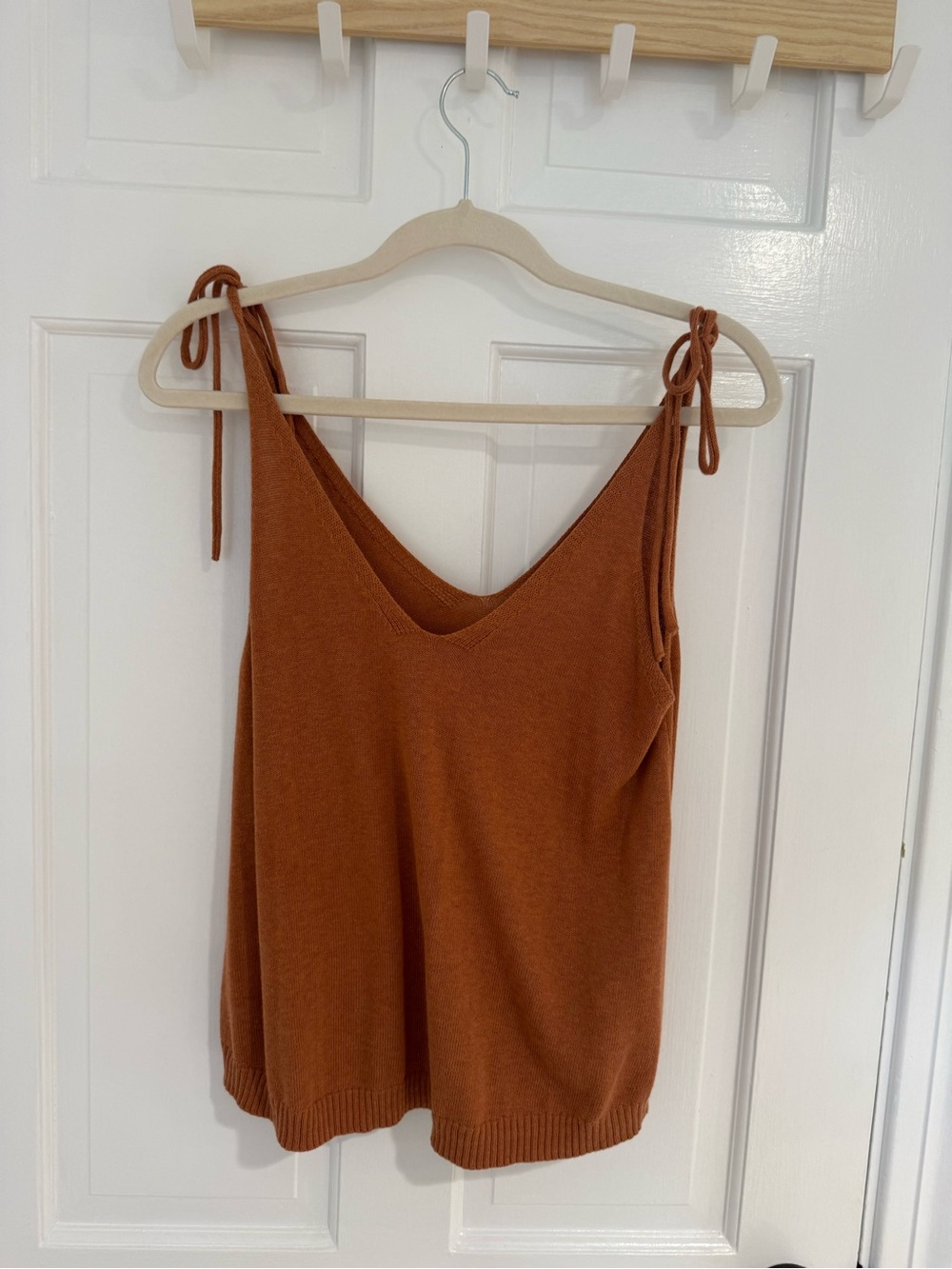 Splendid - Brown/Rust Double Tie-Shoulder Knit Tank Top - Women
